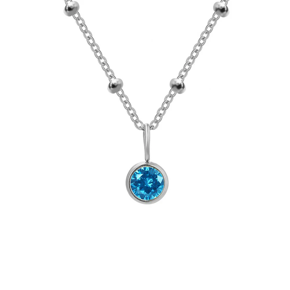 Beaded Chain Birthstone Pendant - Image 14