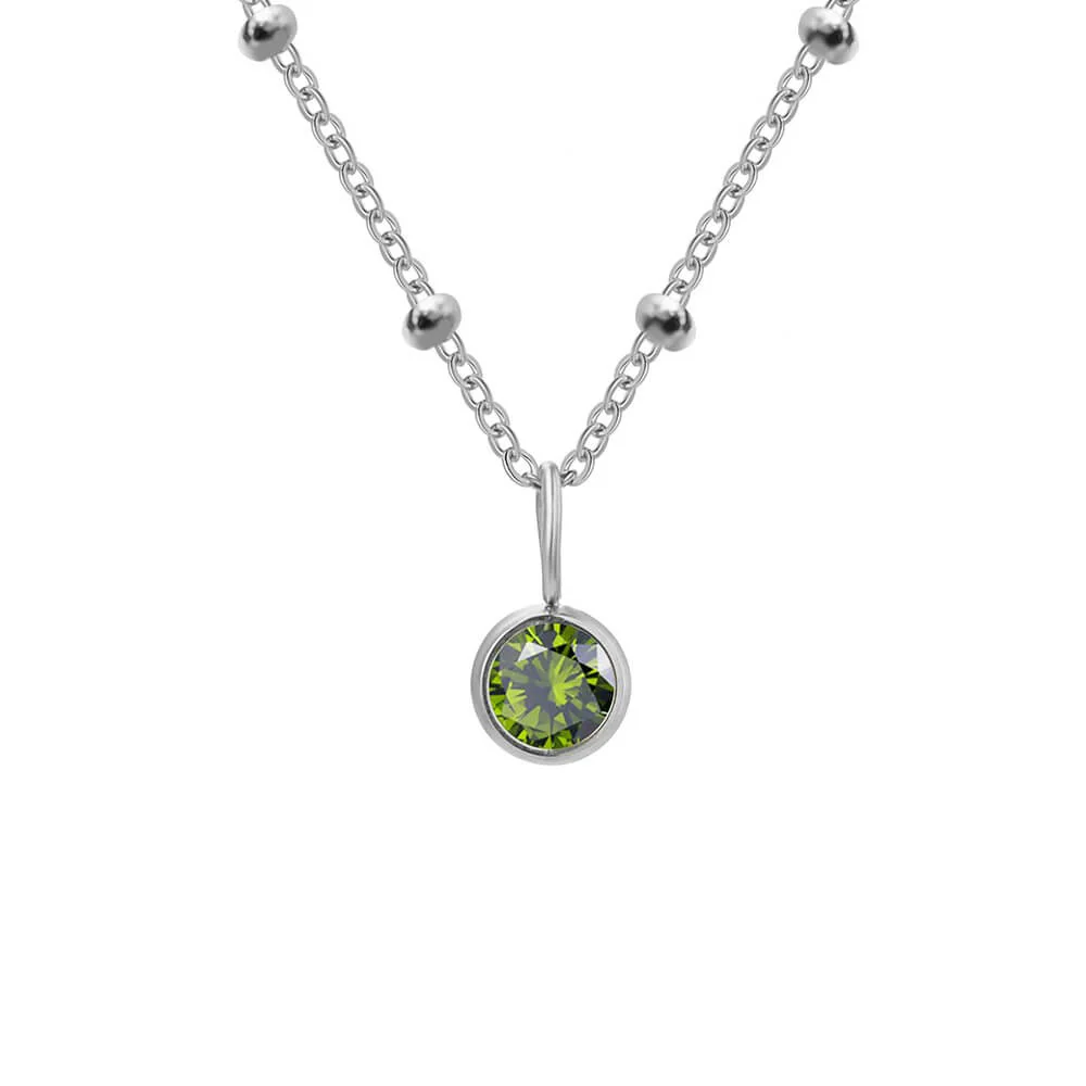 Beaded Chain Birthstone Pendant - Image 15
