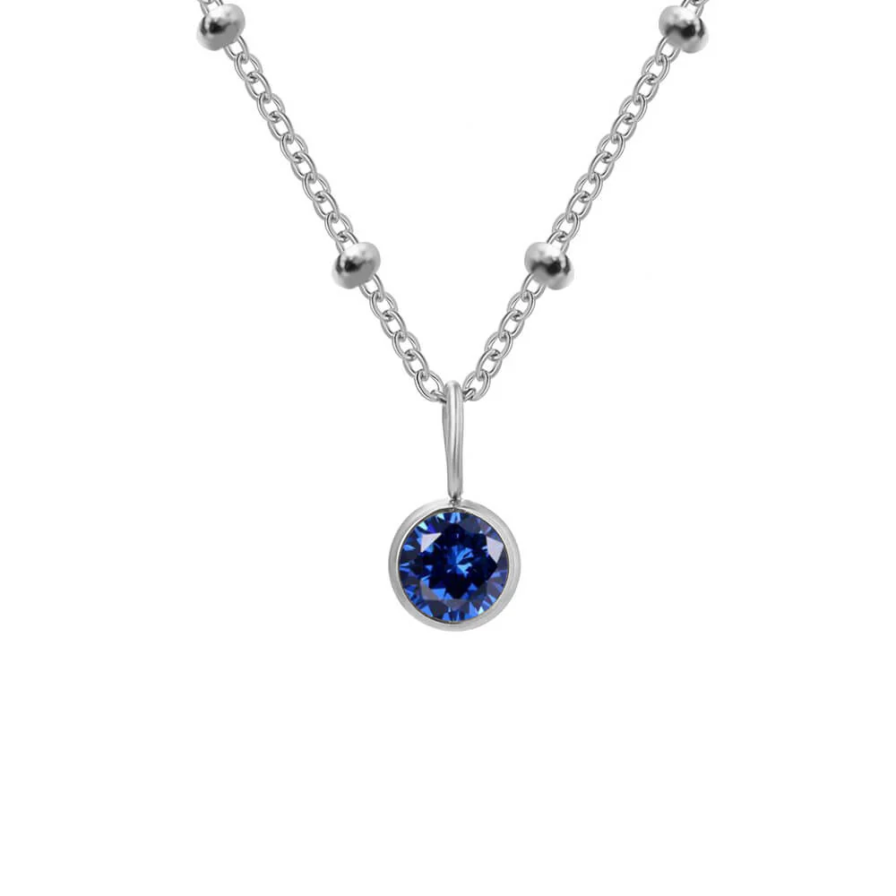 Beaded Chain Birthstone Pendant - Image 17
