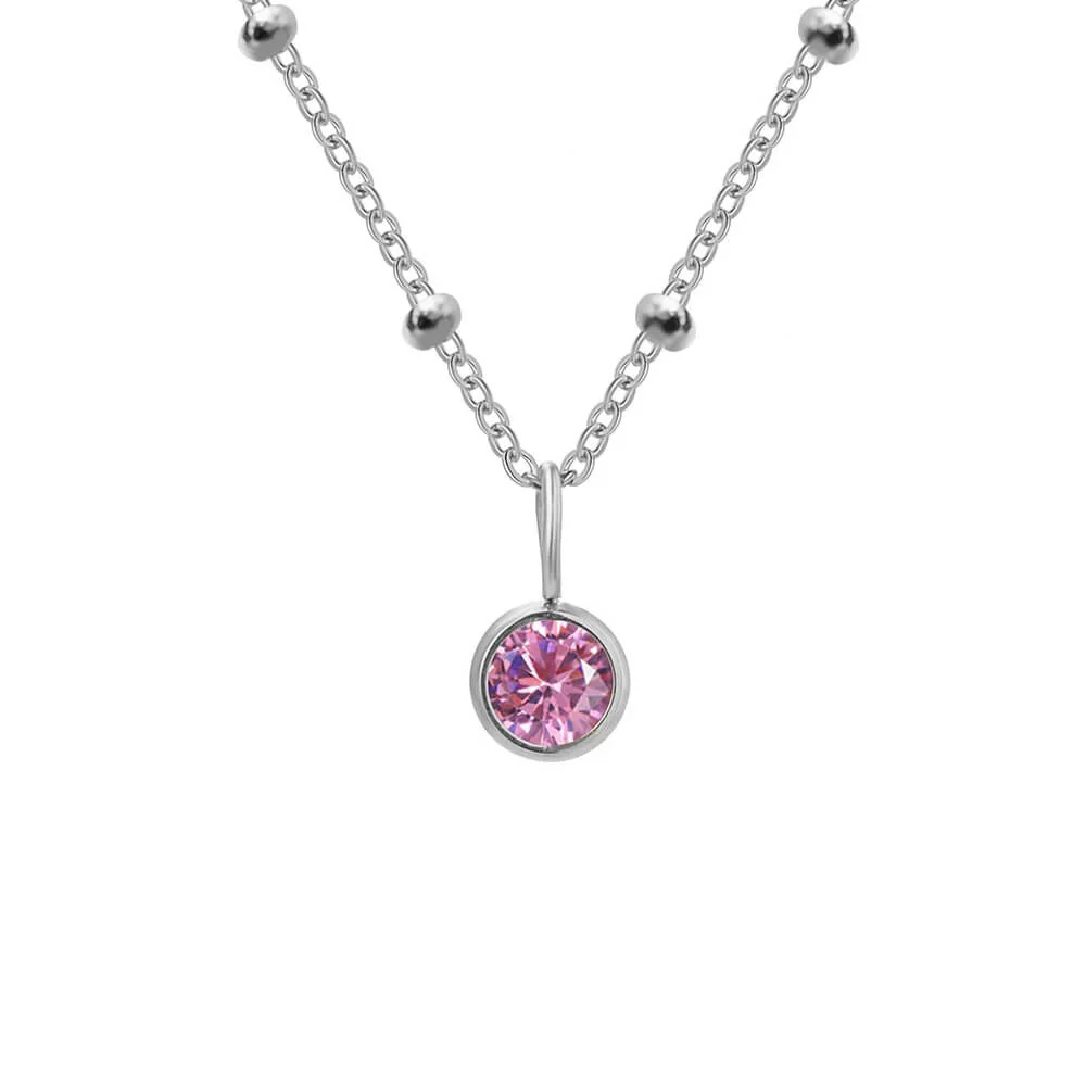 Beaded Chain Birthstone Pendant - Image 6