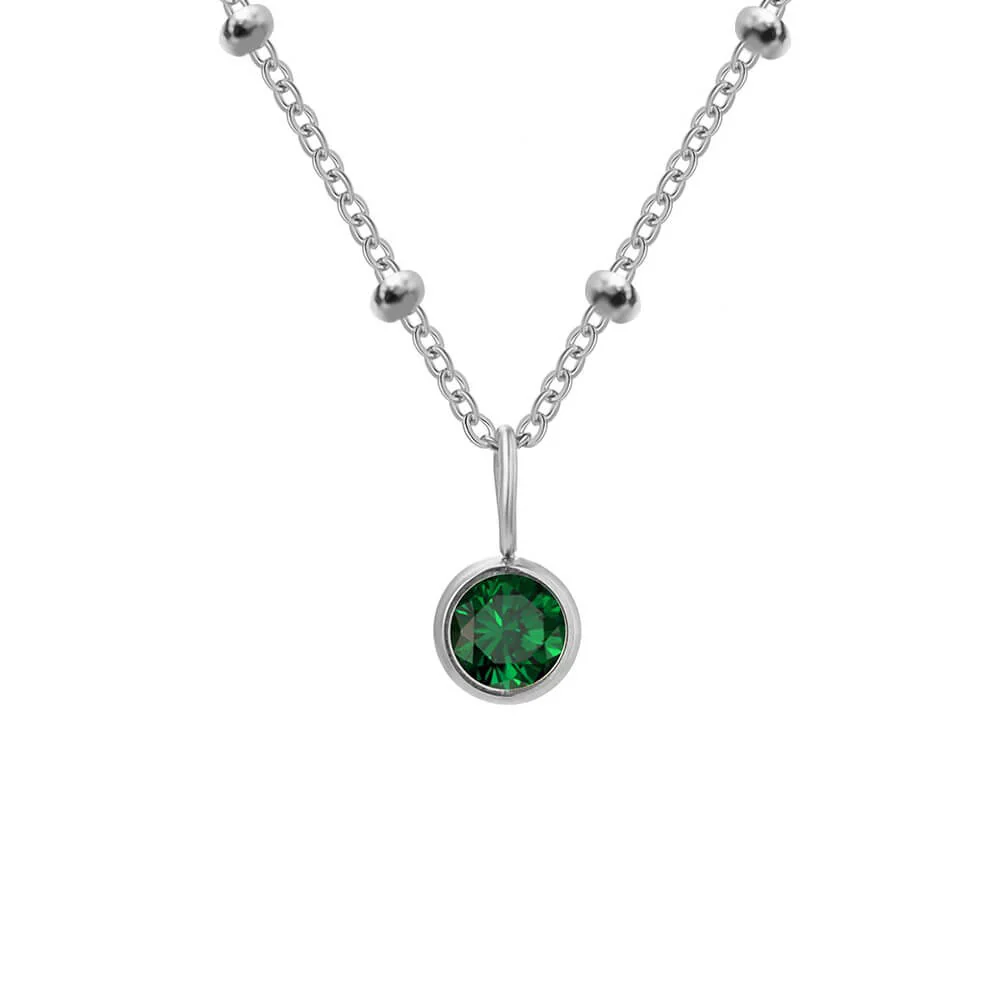 Beaded Chain Birthstone Pendant - Image 8