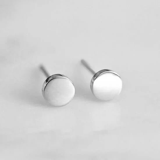 Circle Stud Earrings - Image 2