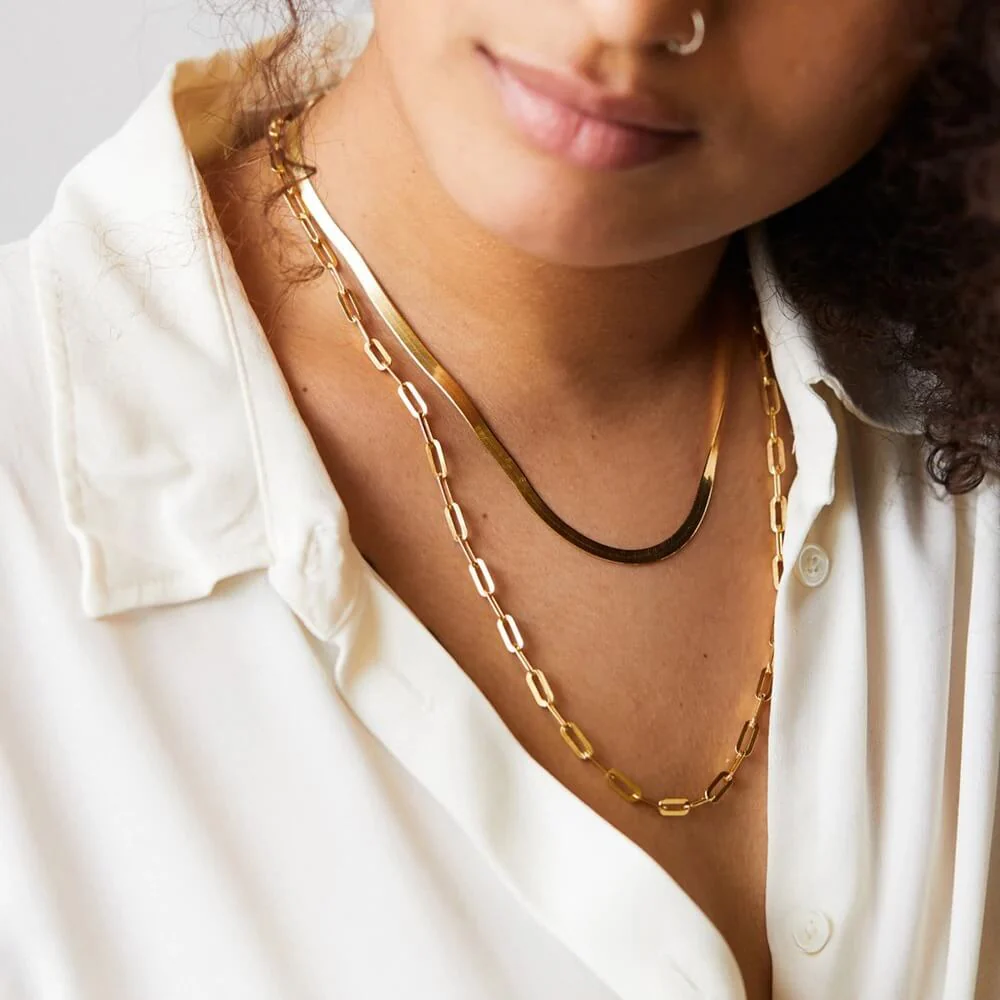 Classic Paperclip Chain Necklace - Image 2