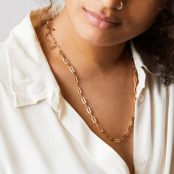 Classic Paperclip Chain Necklace - Image 5