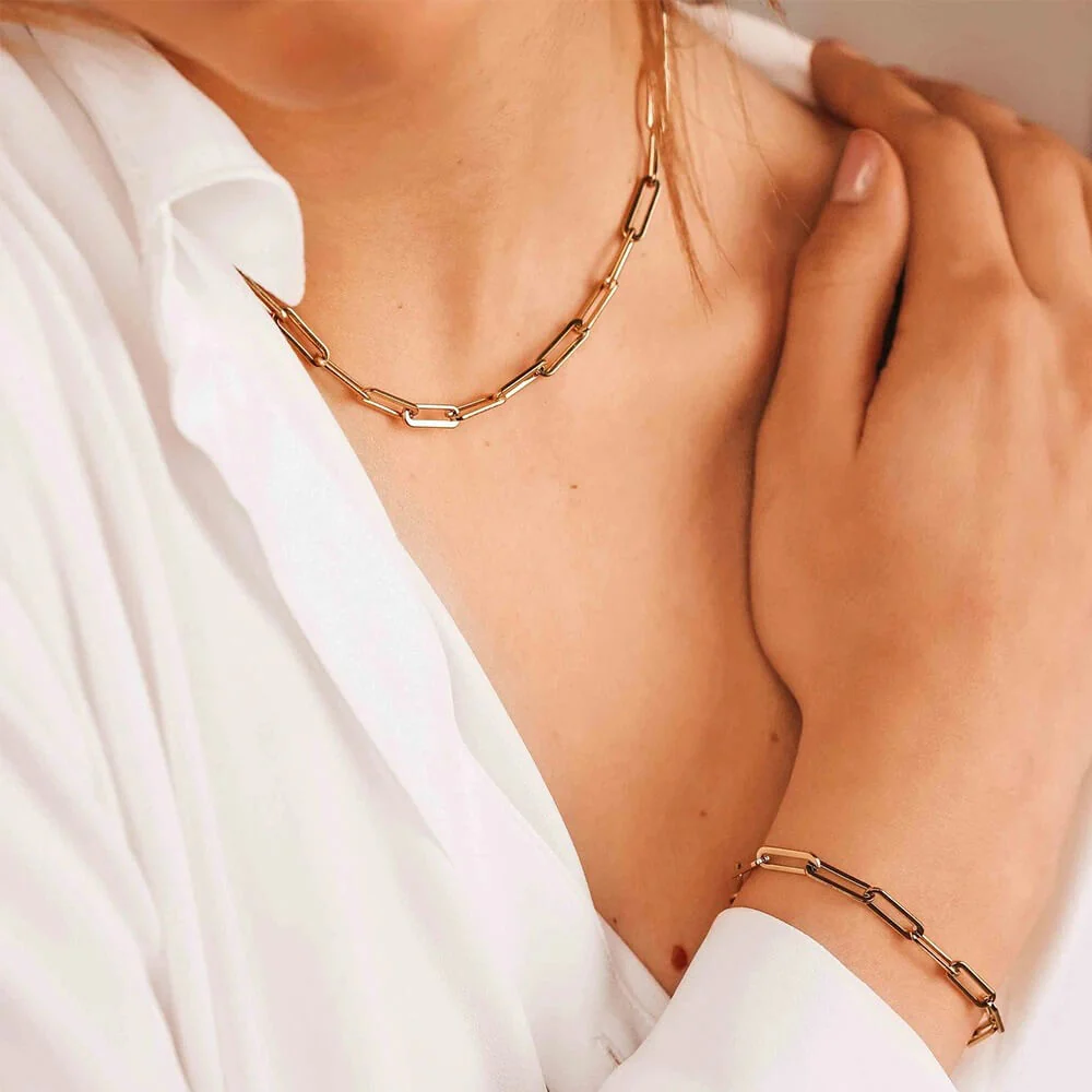 Classic Paperclip Chain Necklace - Image 6