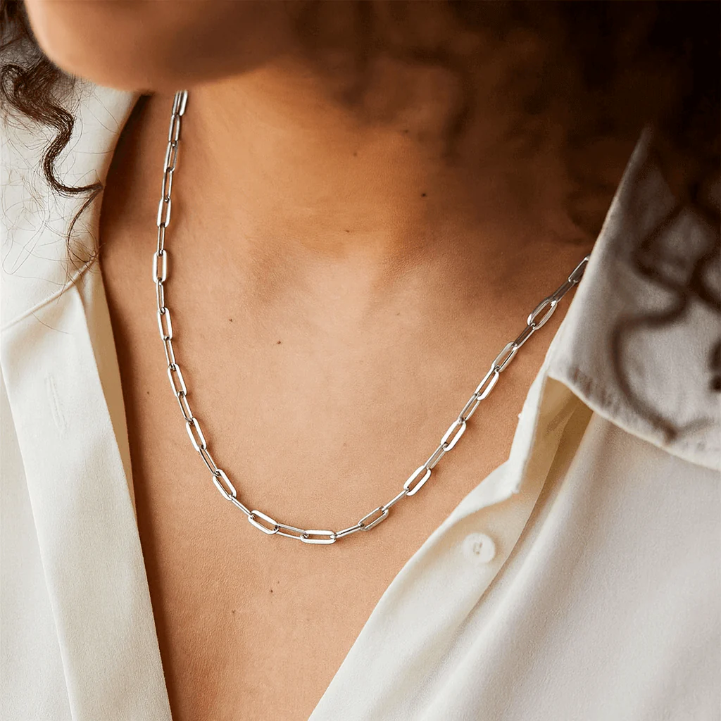 Classic Paperclip Chain Necklace - Image 7