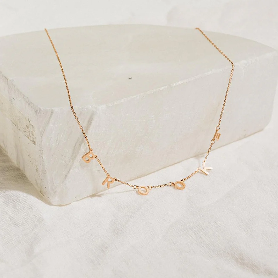 Custom Dainty Initial Necklace - Image 6