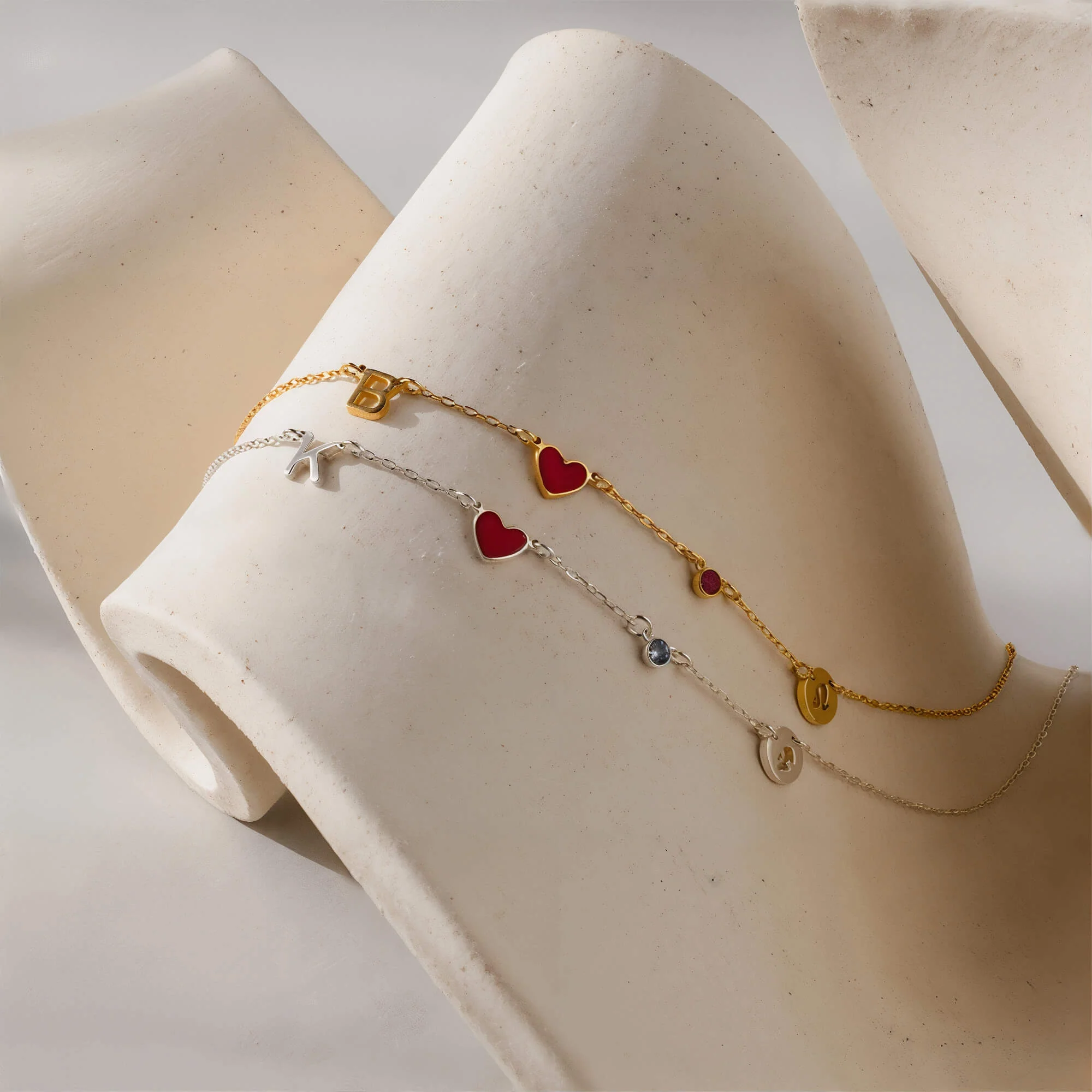 Custom Initial Heart Necklace with Birthstone and Zodiac Sign - Image 8