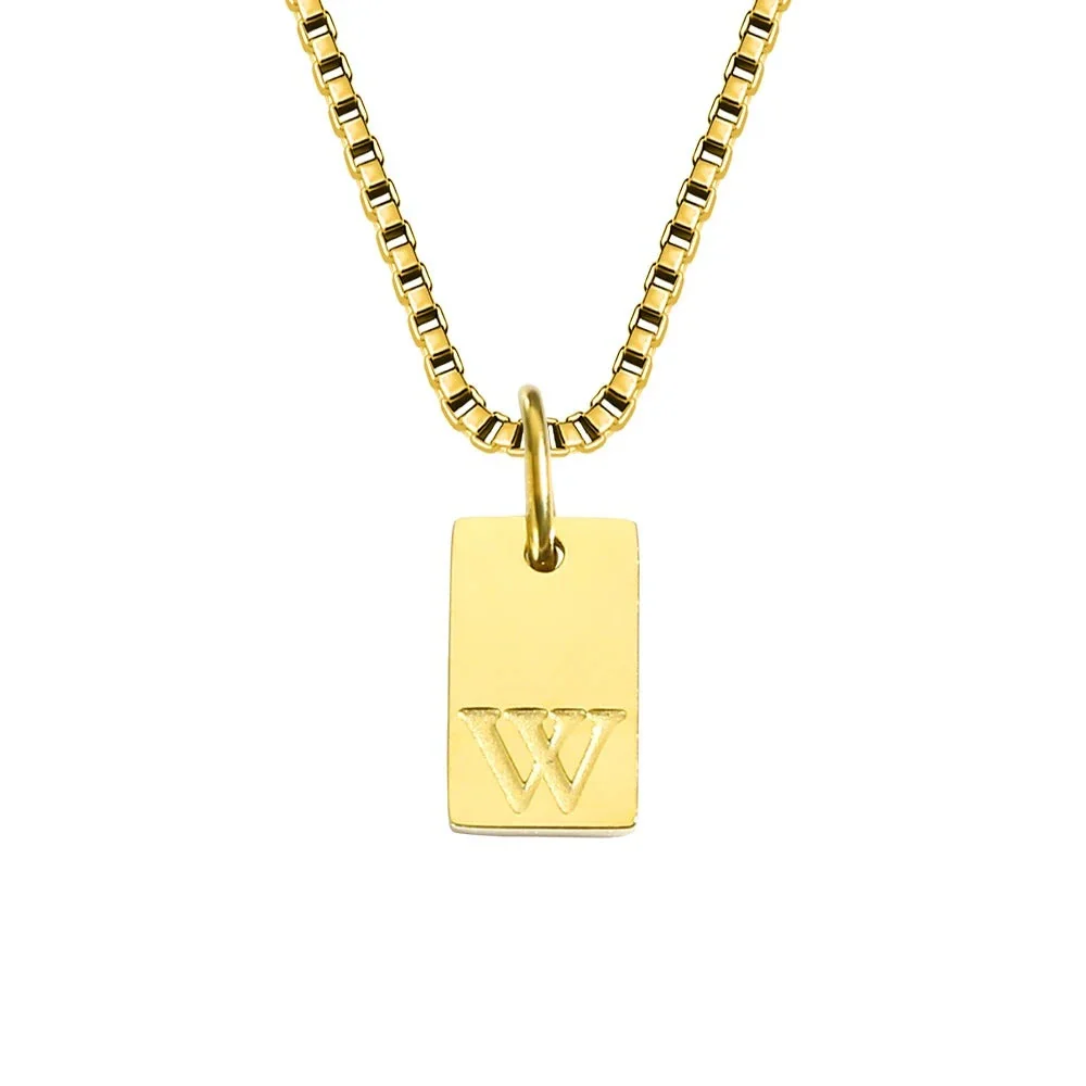 Dainty Initial Tag Necklace - Image 30