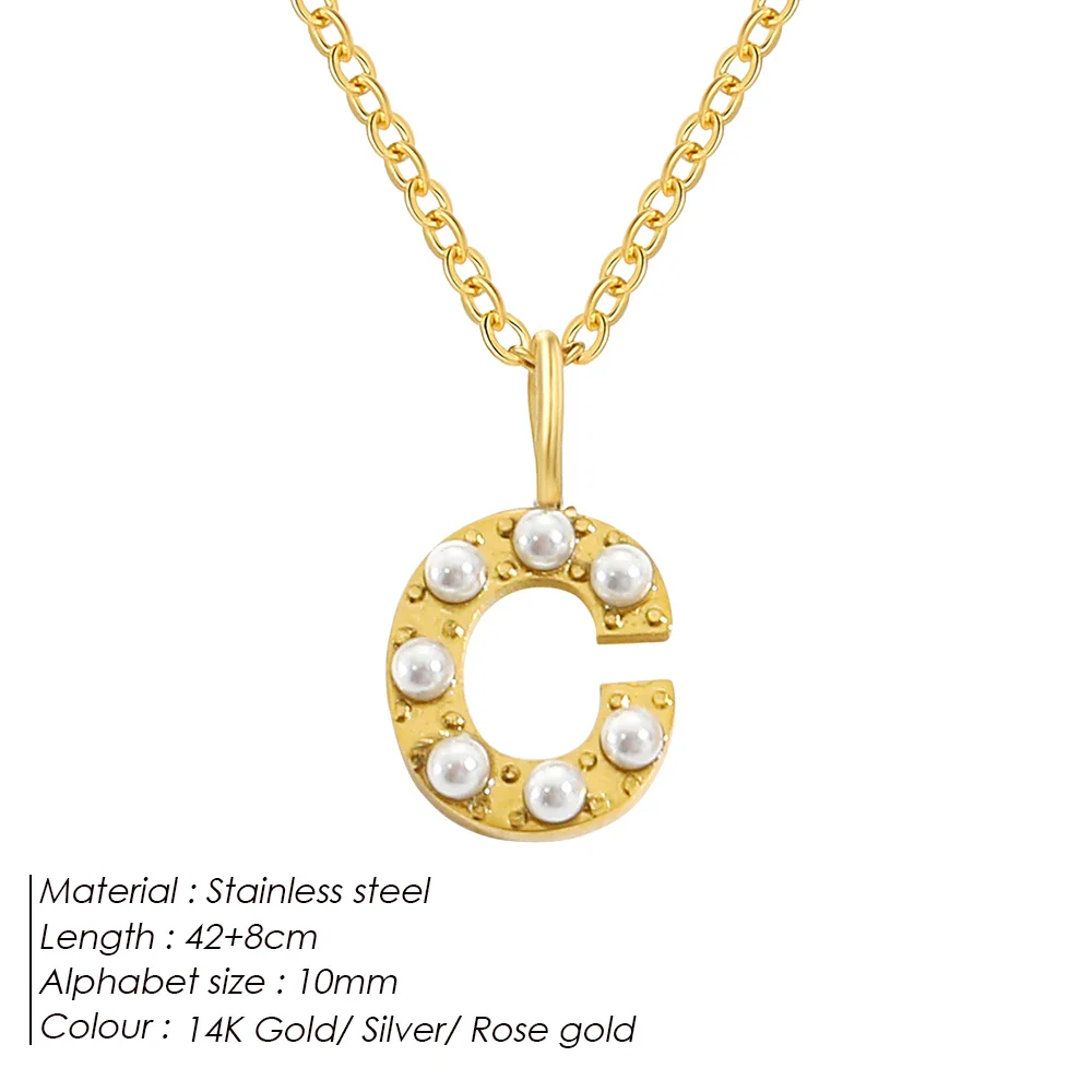 Dainty Pearl Initial Pendant - Image 10