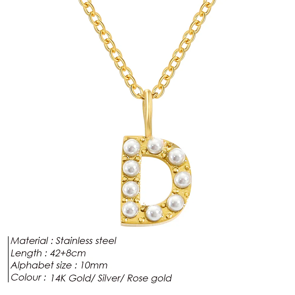 Dainty Pearl Initial Pendant - Image 11