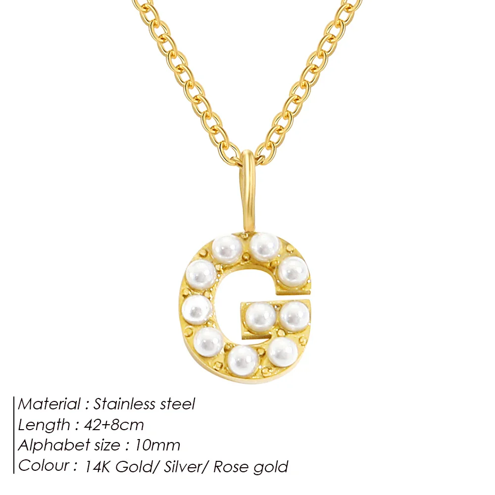 Dainty Pearl Initial Pendant - Image 14