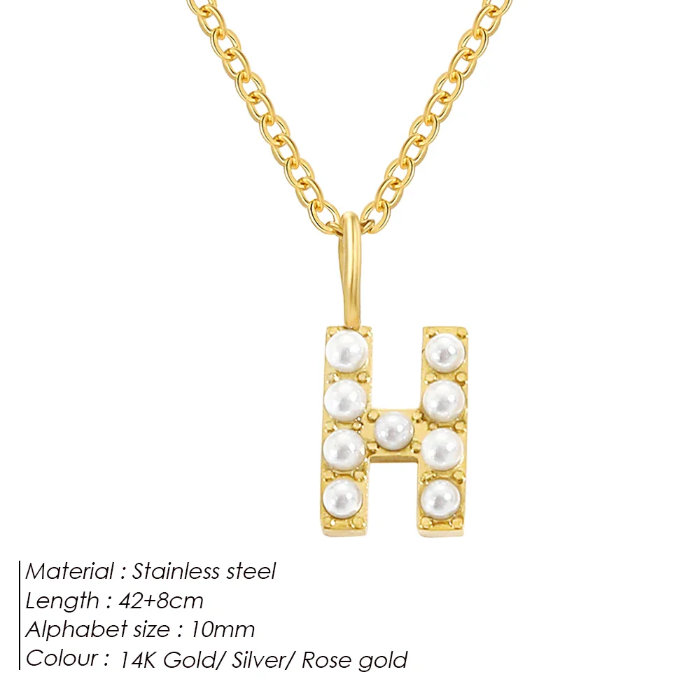 Dainty Pearl Initial Pendant - Image 15