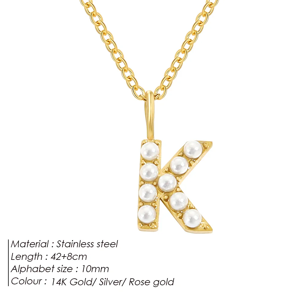 Dainty Pearl Initial Pendant - Image 18