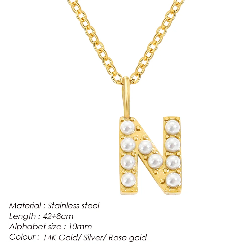 Dainty Pearl Initial Pendant - Image 19