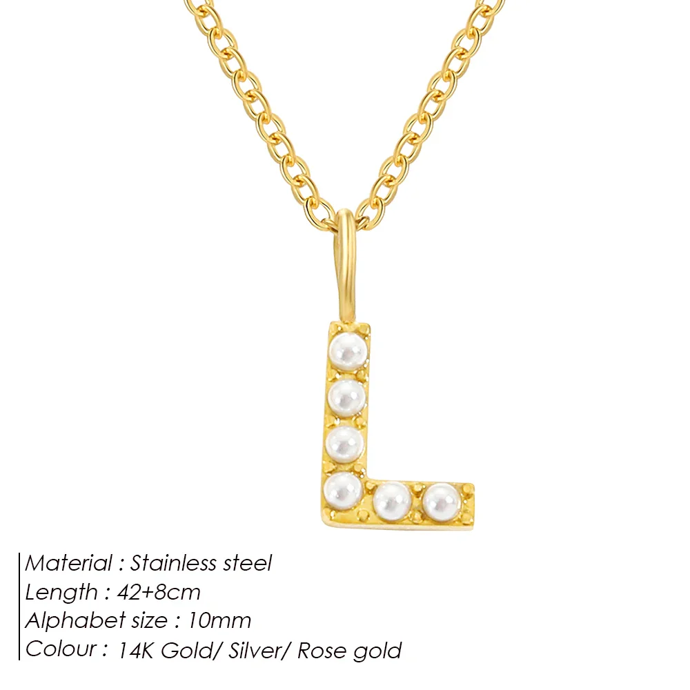 Dainty Pearl Initial Pendant - Image 20