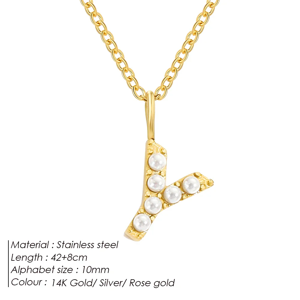 Dainty Pearl Initial Pendant - Image 23