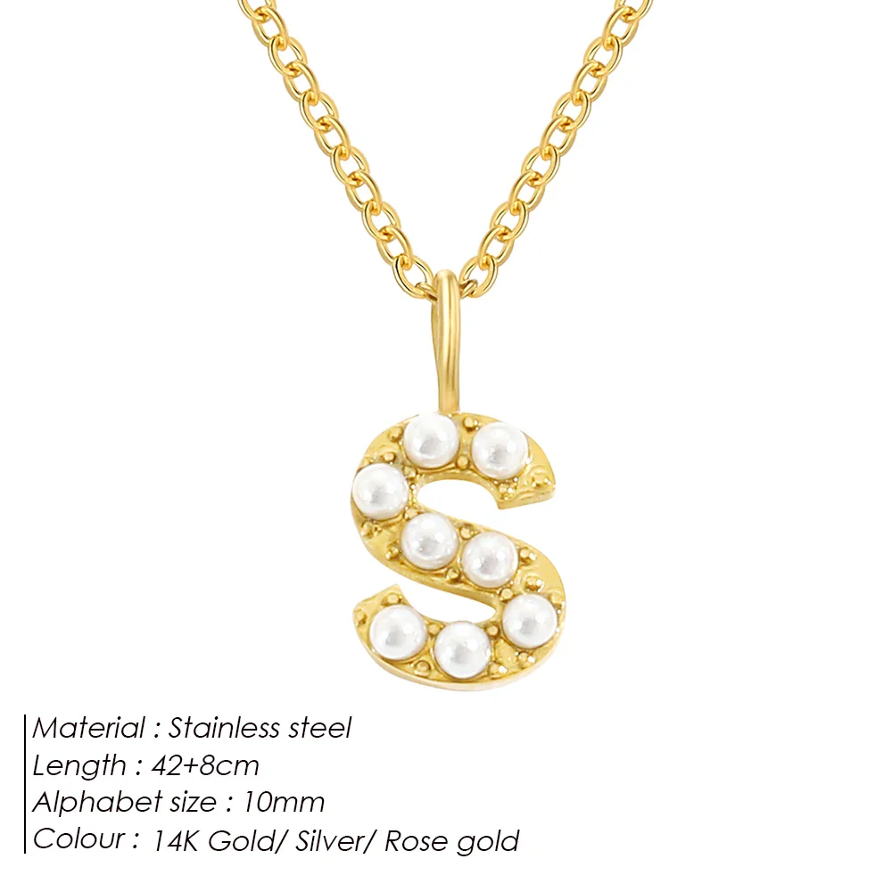 Dainty Pearl Initial Pendant - Image 24