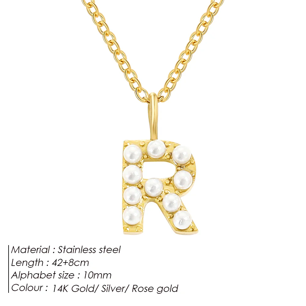 Dainty Pearl Initial Pendant - Image 25