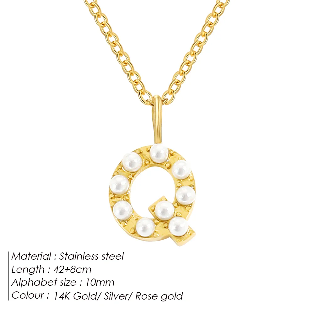 Dainty Pearl Initial Pendant - Image 26