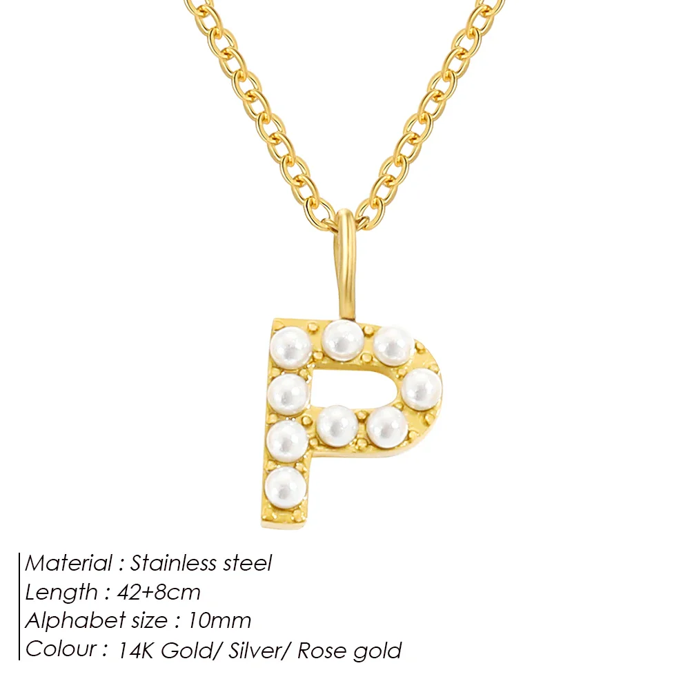 Dainty Pearl Initial Pendant - Image 27