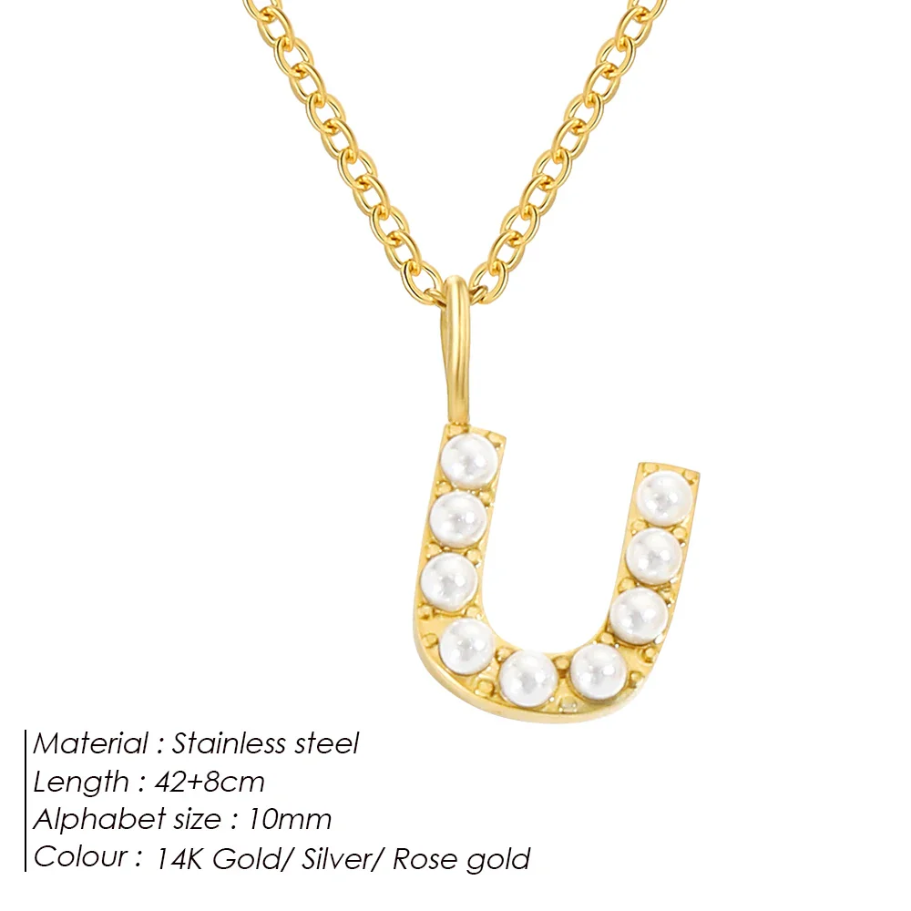 Dainty Pearl Initial Pendant - Image 28