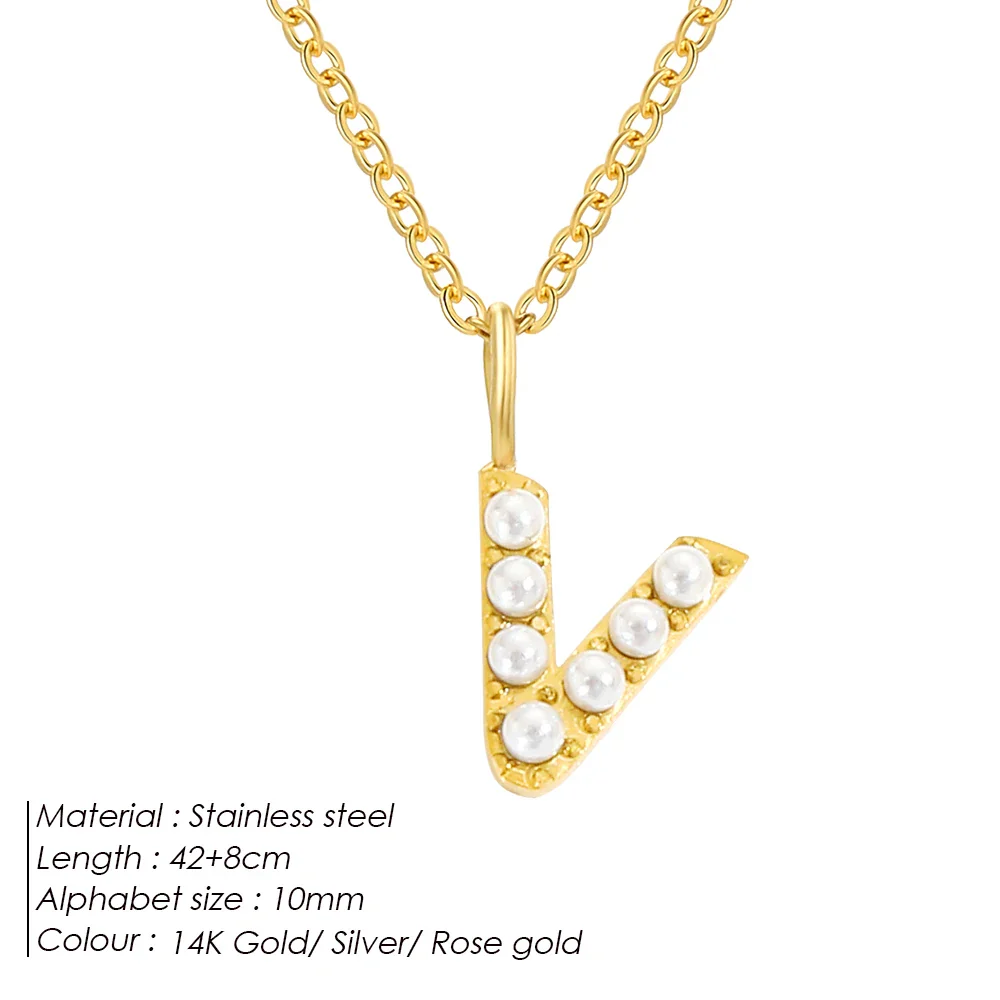 Dainty Pearl Initial Pendant - Image 29