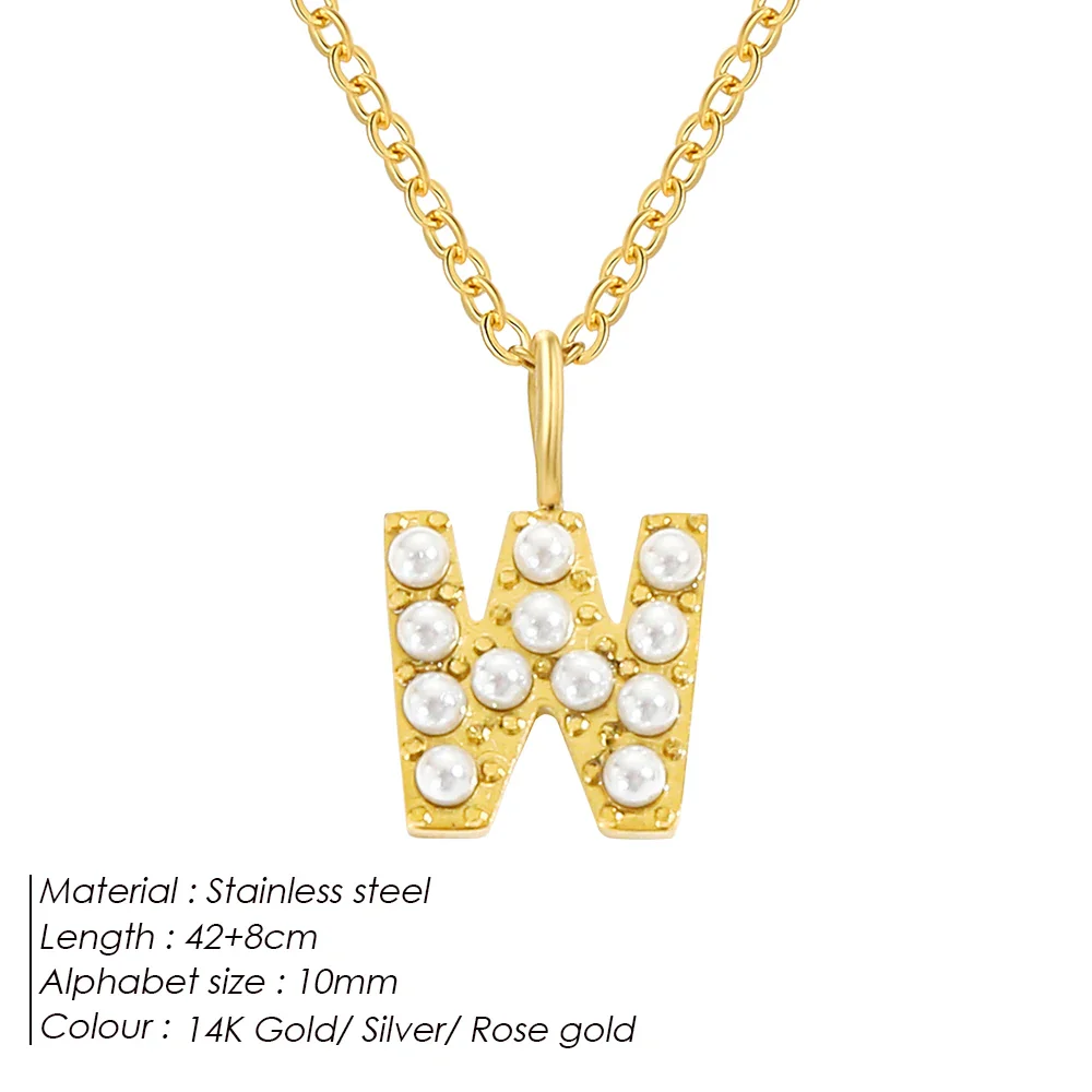 Dainty Pearl Initial Pendant - Image 30