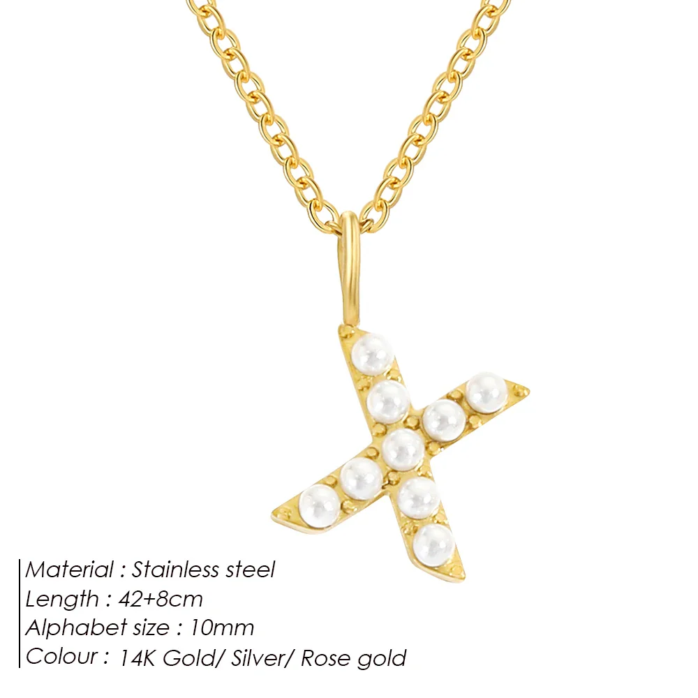 Dainty Pearl Initial Pendant - Image 31