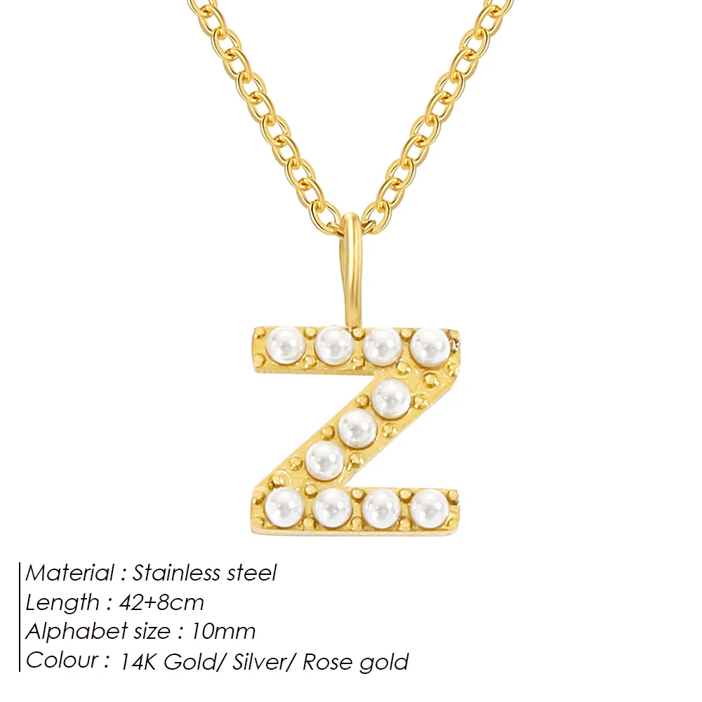 Dainty Pearl Initial Pendant - Image 32