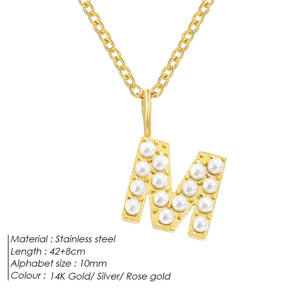 Dainty Pearl Initial Pendant - Image 7