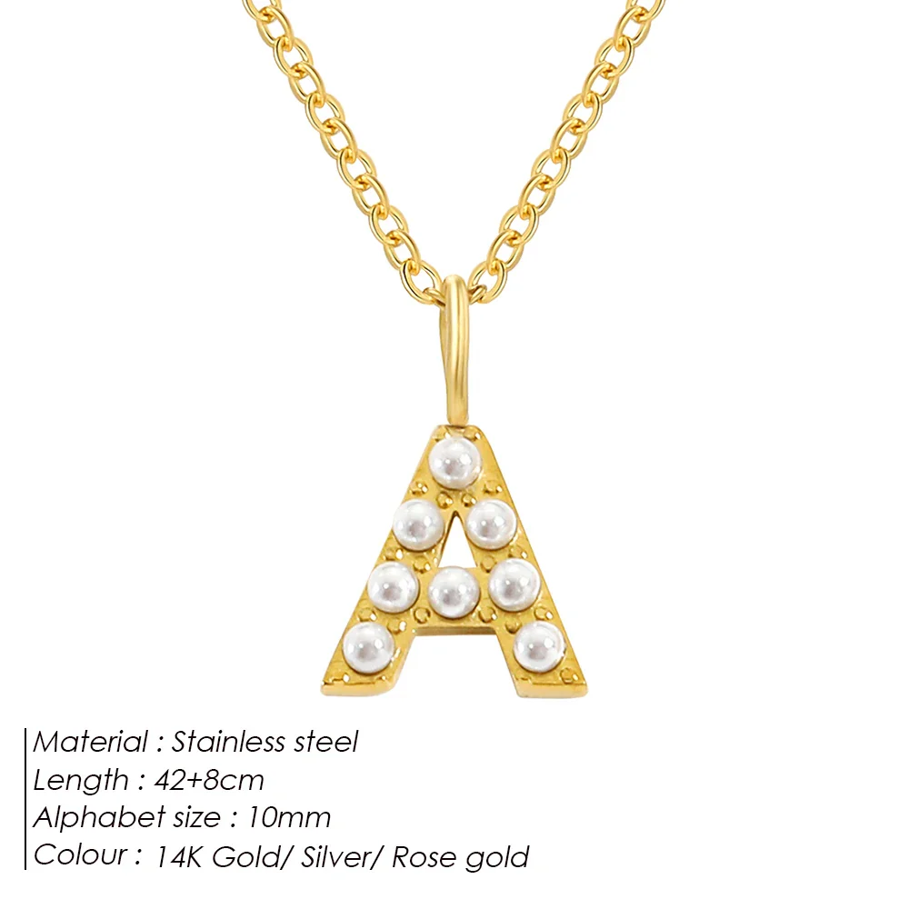 Dainty Pearl Initial Pendant - Image 9