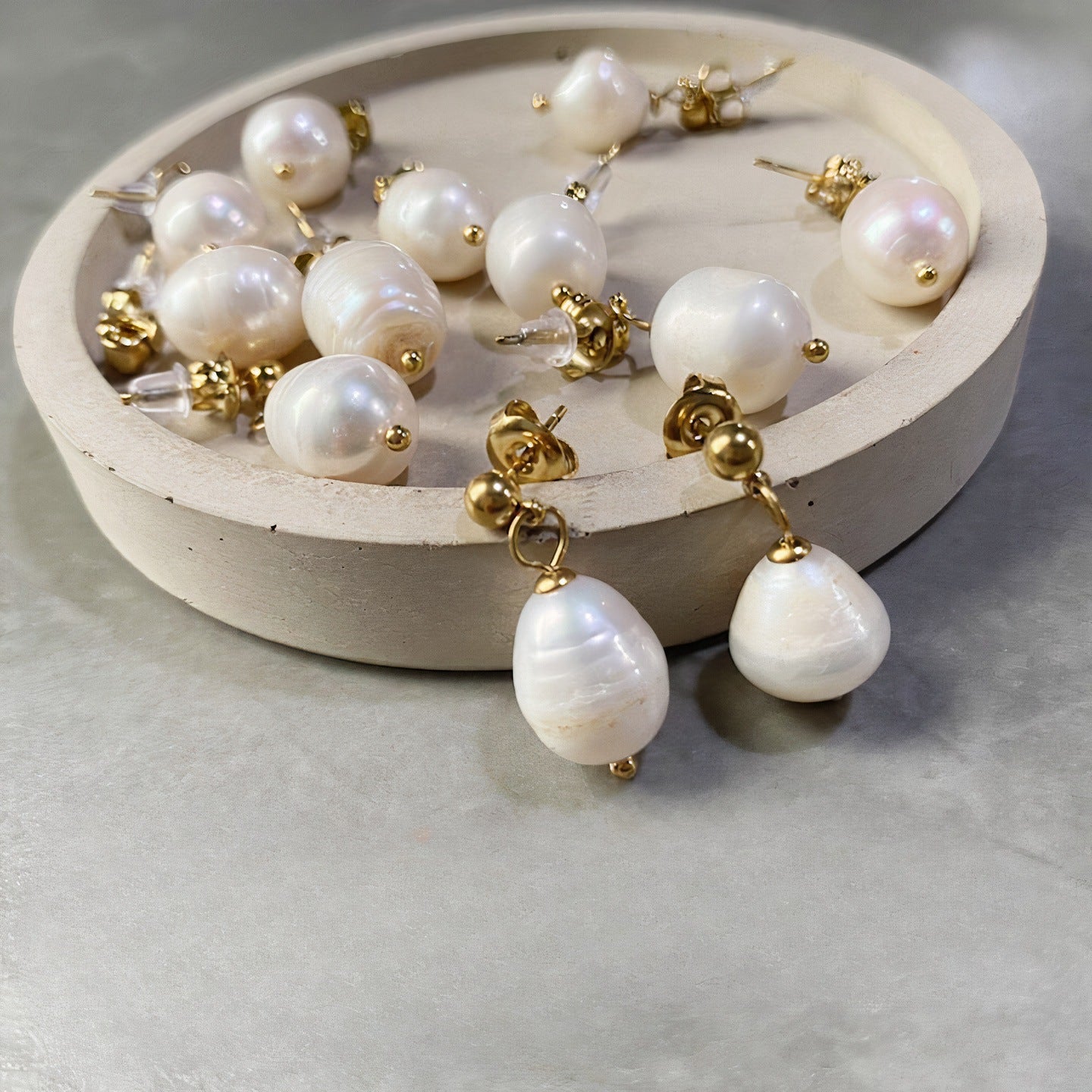 Freshwater Baroque Pearl Drop Earrings - Image 6