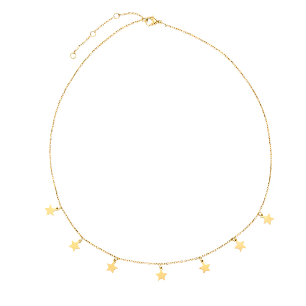 Gold Star Charm Choker Necklace - Image 2