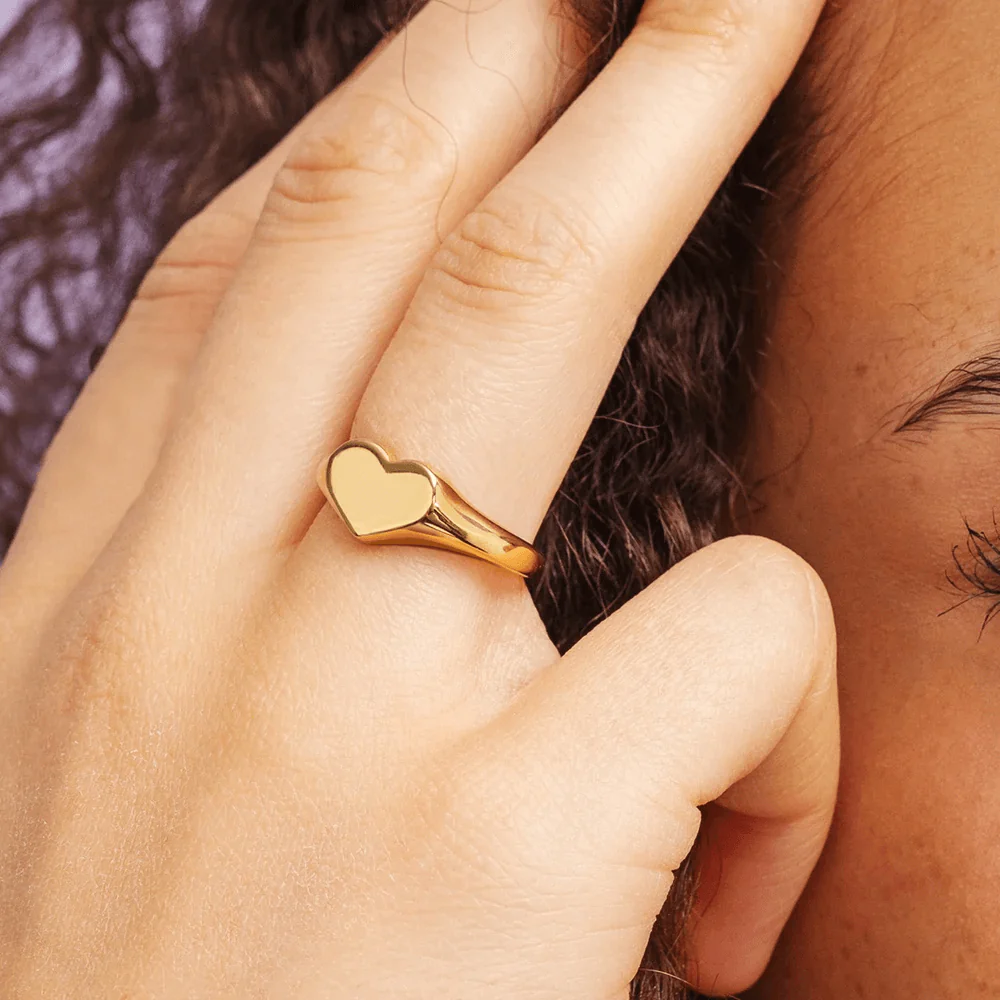 Heart Signet Ring - Image 2