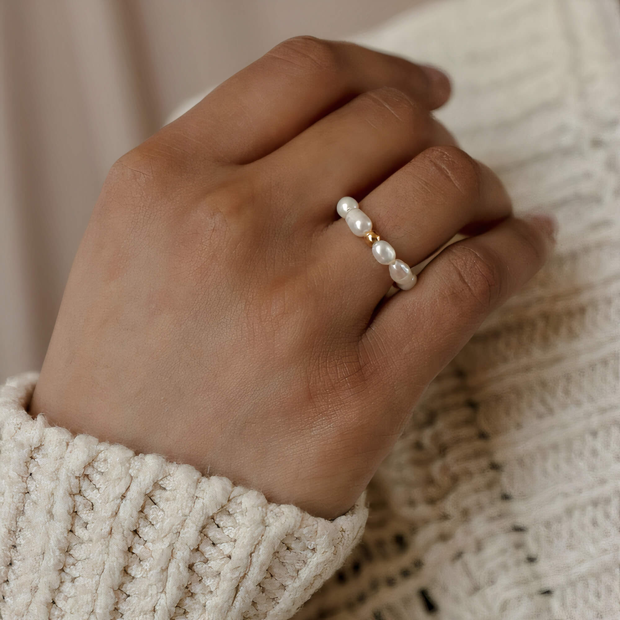 Infinity Pearl Ring - Image 3