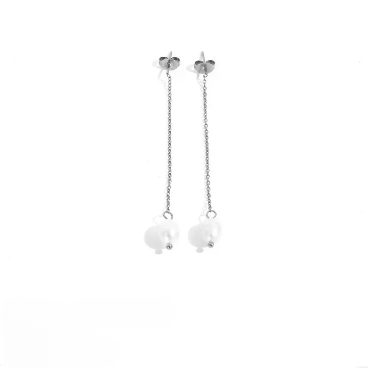 Long Chain Freshwater Pearl Earrings - Image 6