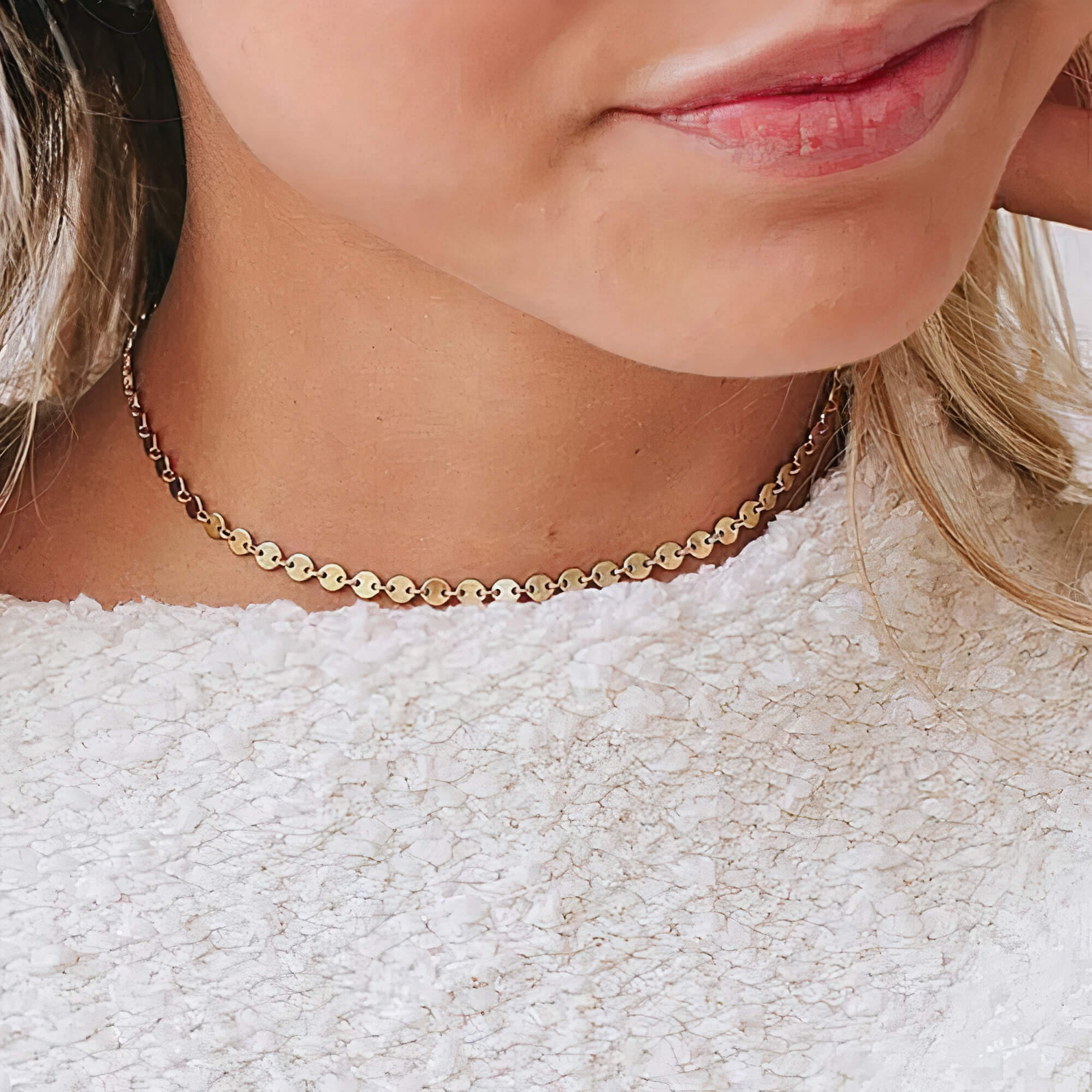Lucky Coin Choker, Disc Necklace - Image 4