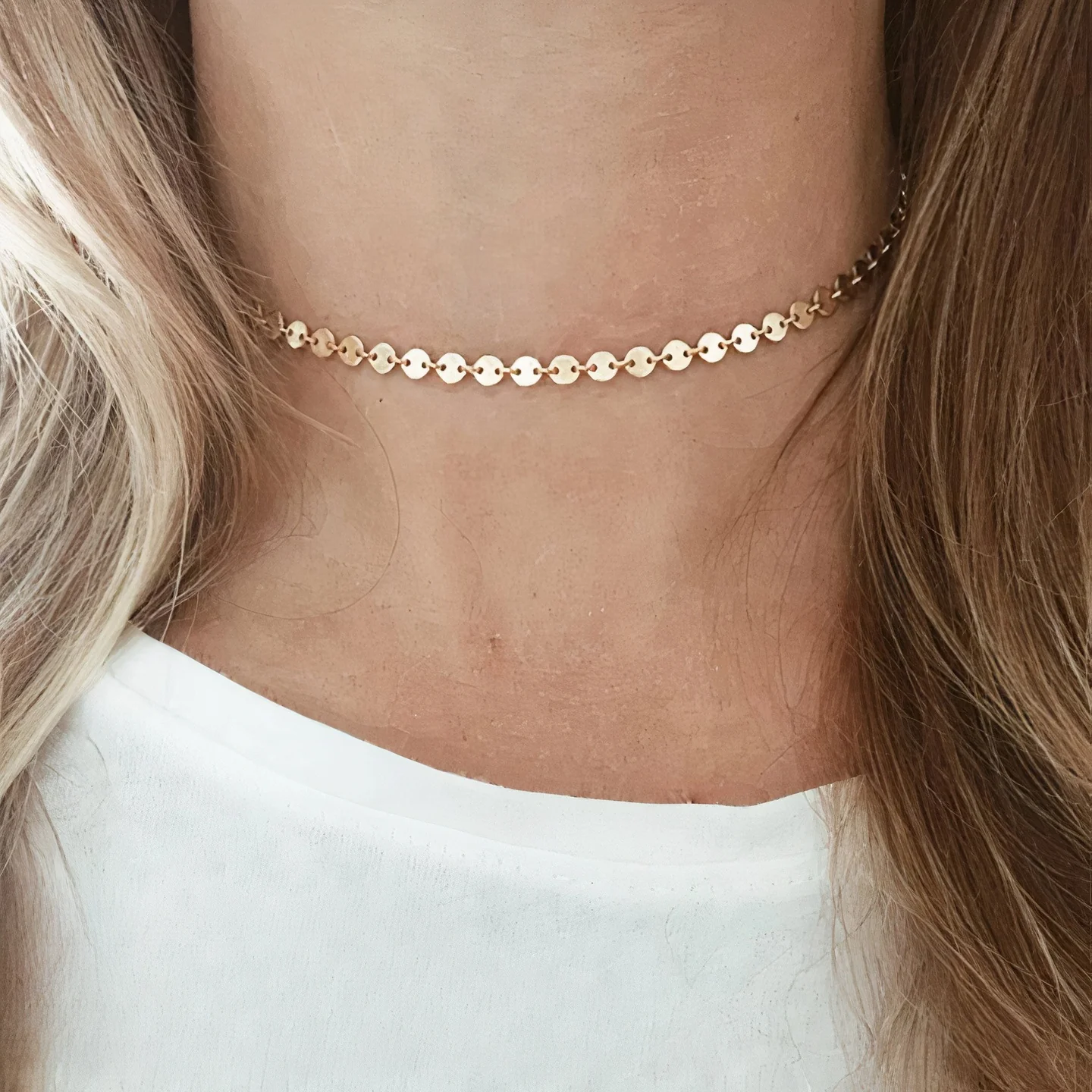 Lucky Coin Choker, Disc Necklace - Image 5
