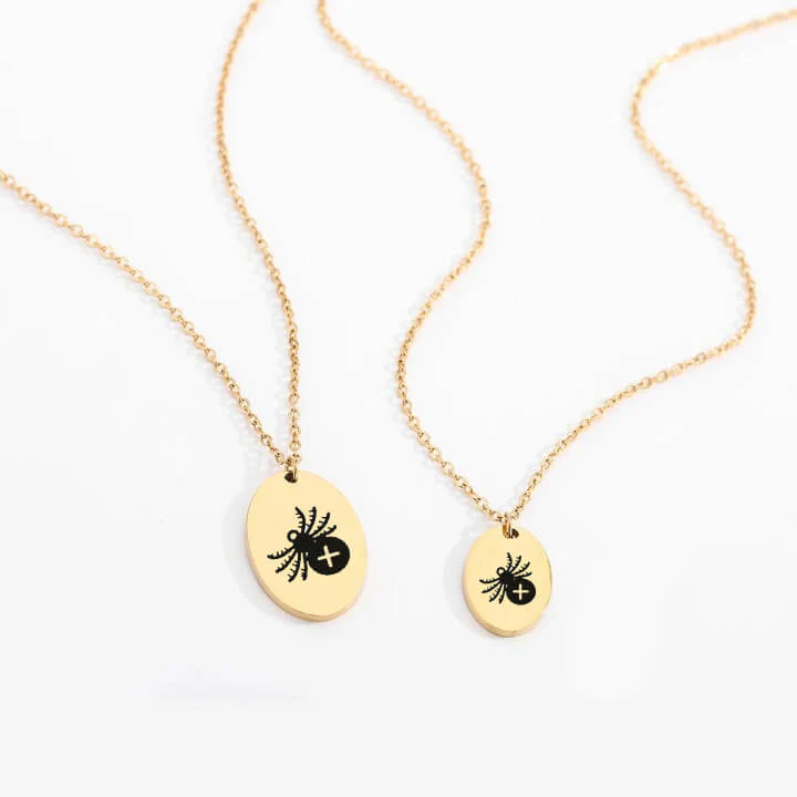 Personalized Engraved Oval Halloween Pendant Necklace - Image 20