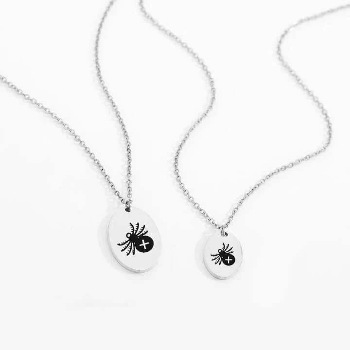 Personalized Engraved Oval Halloween Pendant Necklace - Image 21