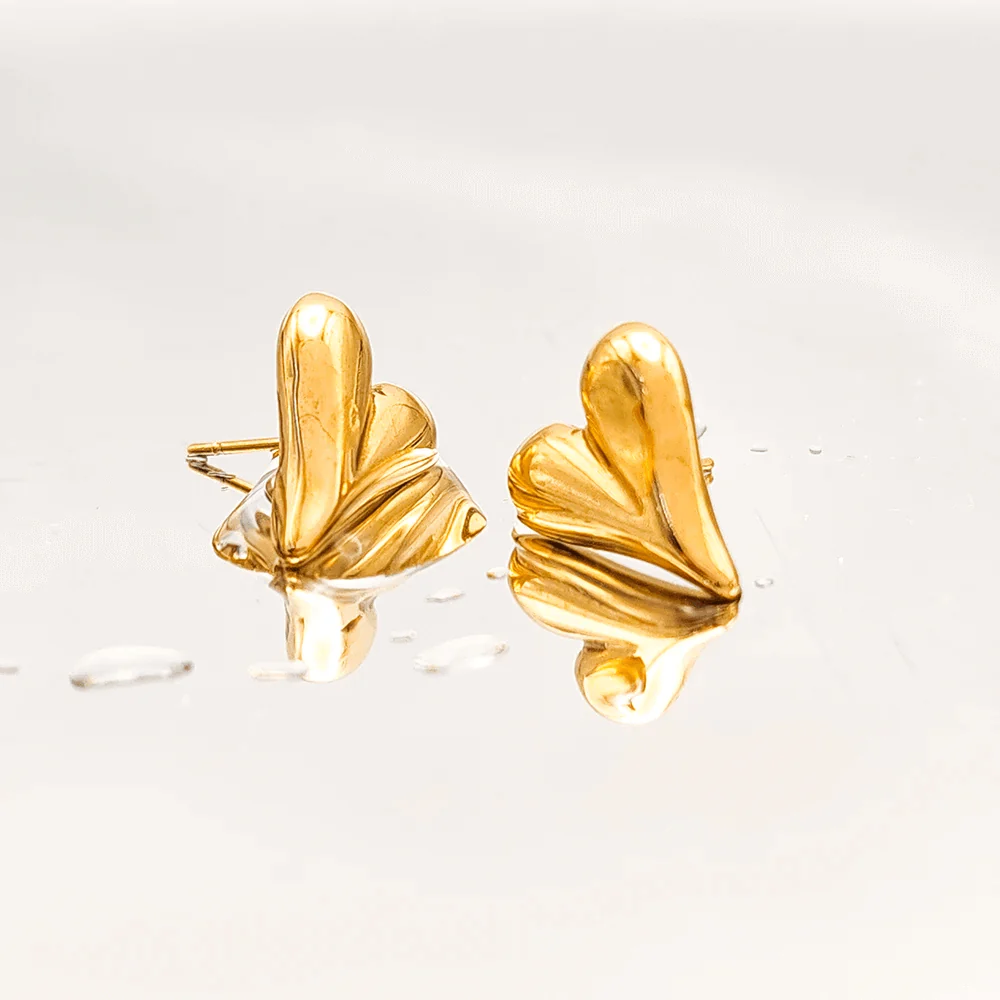 Sweetheart Stud Earrings - Image 2