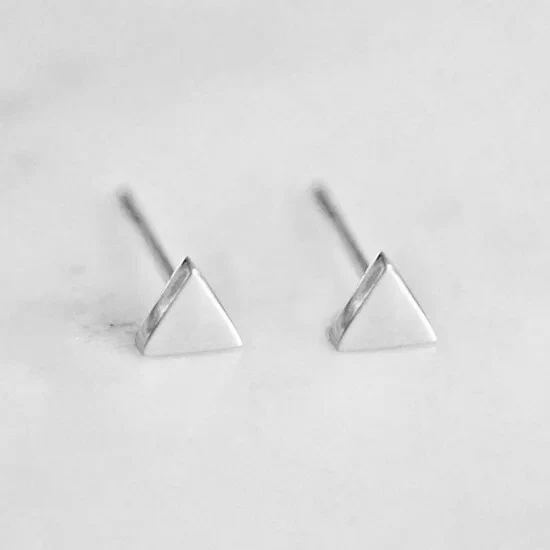 Triangle Stud Earrings - Image 2