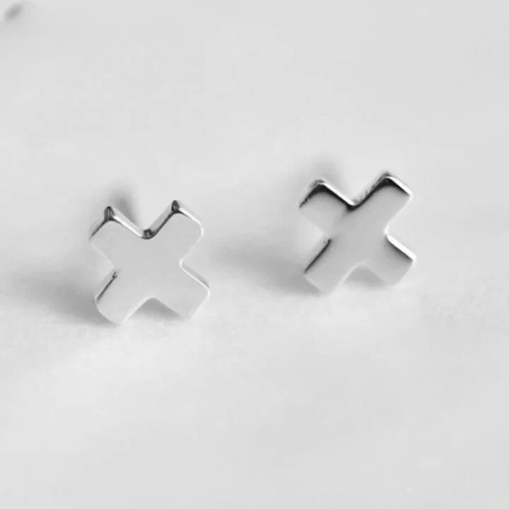 X Stud Earrings - Image 2