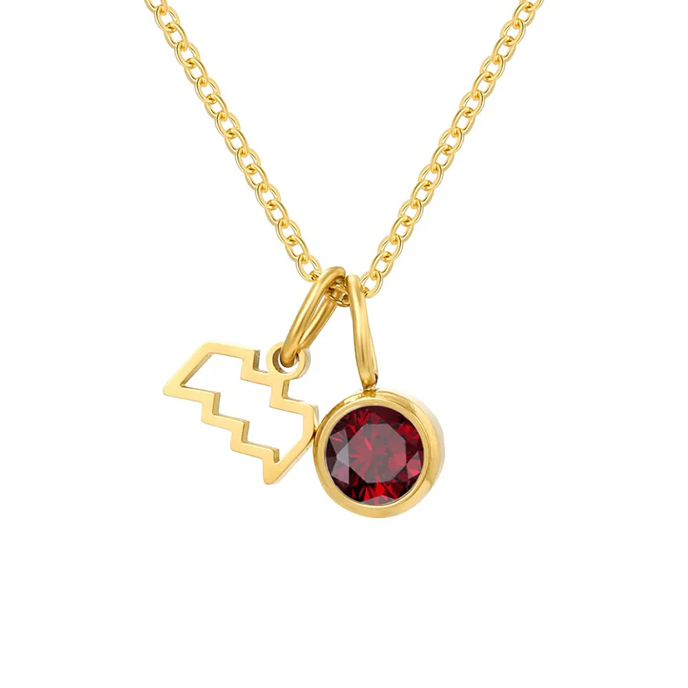 Zodiac Birthstone Necklace - Image 7
